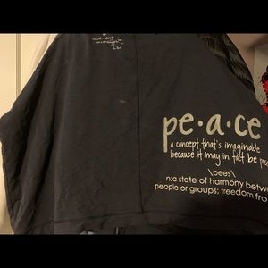 Peace world blue jacket